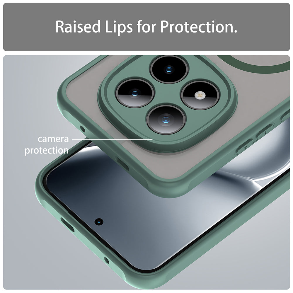 Husa MagSafe pentru Xiaomi Poco M8 Pro / Redmi Note 15 Pro+ 5G, Techsuit, HaloFrost II, Verde