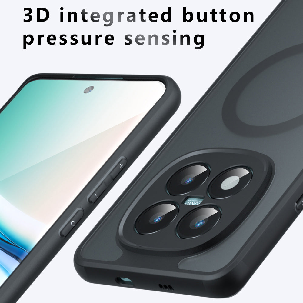 Husa MagSafe pentru Xiaomi Poco M8 Pro / Redmi Note 15 Pro+ 5G, Techsuit, PureFrost, Neagra Satinata
