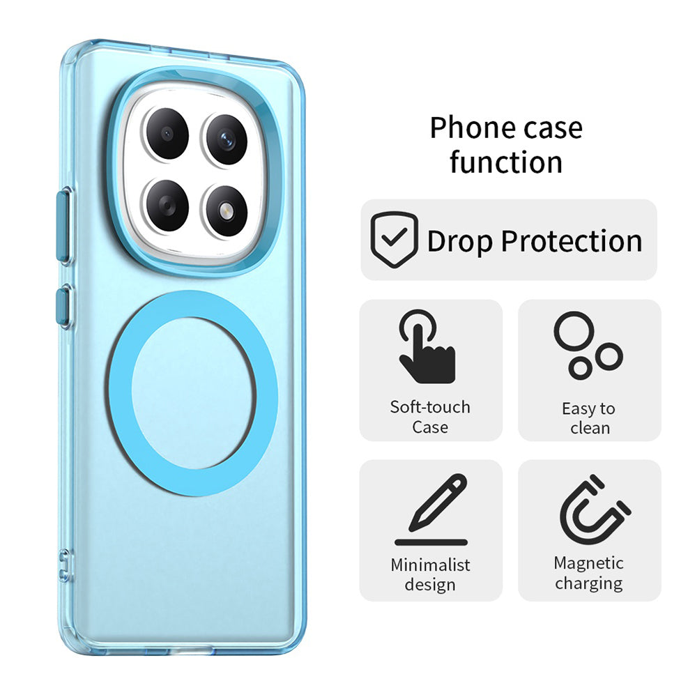Husa MagSafe pentru Xiaomi Poco M8 / Redmi Note 15 5G / Note 15 4G, Techsuit, CandyCase, Albastra