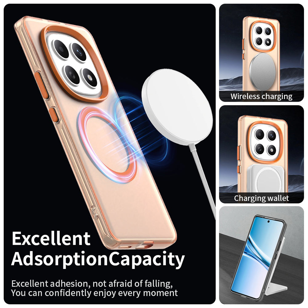 Husa MagSafe pentru Xiaomi Poco M8 / Redmi Note 15 5G / Note 15 4G, Techsuit, CandyCase, Portocalie
