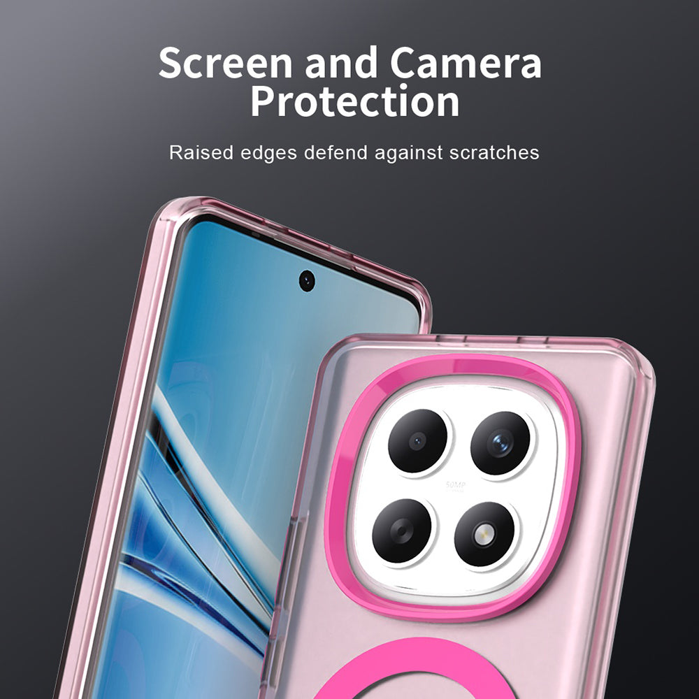 Husa MagSafe pentru Xiaomi Poco M8 / Redmi Note 15 5G / Note 15 4G, Techsuit, CandyCase, Roz