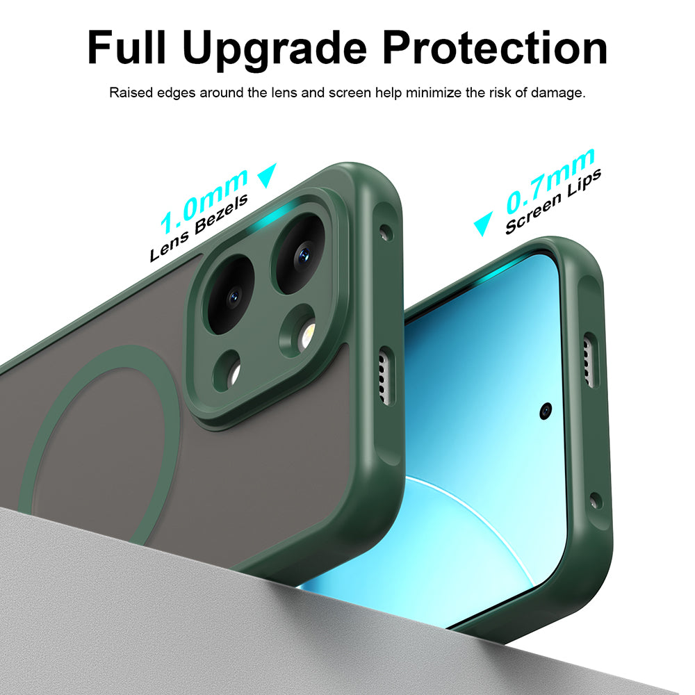 Husa MagSafe pentru Xiaomi Poco X8 Pro Max, Techsuit, HaloFrost II, Verde