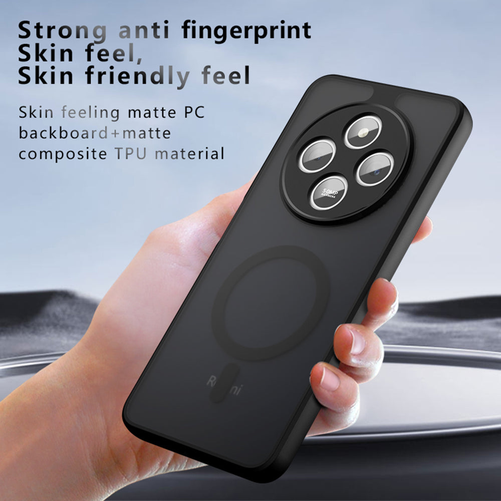 Husa MagSafe pentru Xiaomi Redmi 14C, Techsuit, PureFrost, Neagra