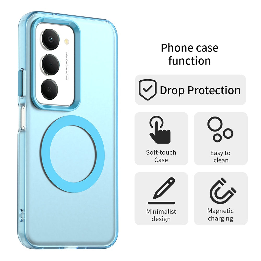 Husa MagSafe pentru Xiaomi Redmi 15 5G / 15 4G, Techsuit, CandyCase, Albastra