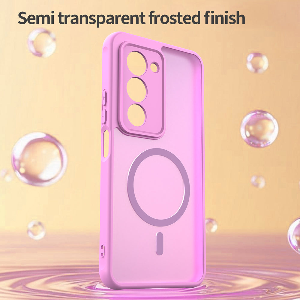 Husa MagSafe pentru Xiaomi Redmi 15 5G / 15 4G, Techsuit, HaloFrost II, Roz