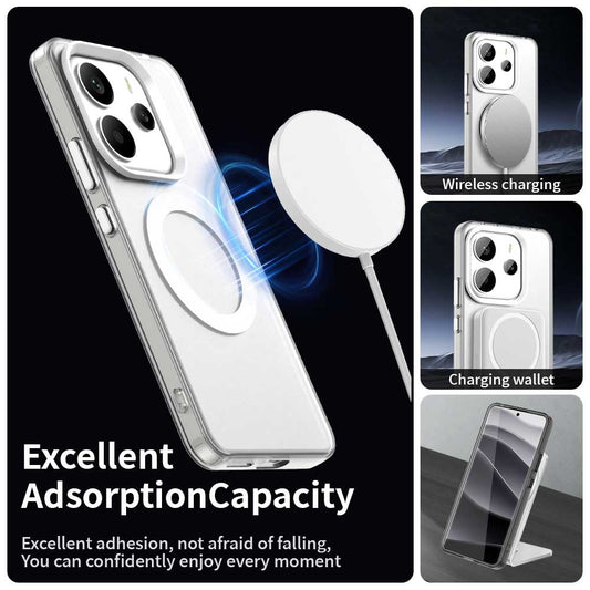 Husa MagSafe pentru Xiaomi Redmi Note 14 5G, Techsuit, CandyCase, Alba