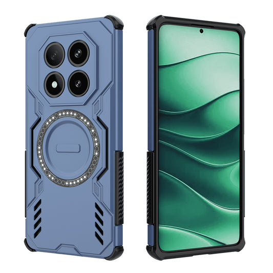 Husa MagSafe pentru Xiaomi Redmi Note 14 Pro 4G, Techsuit, ArmorMag, Albastra