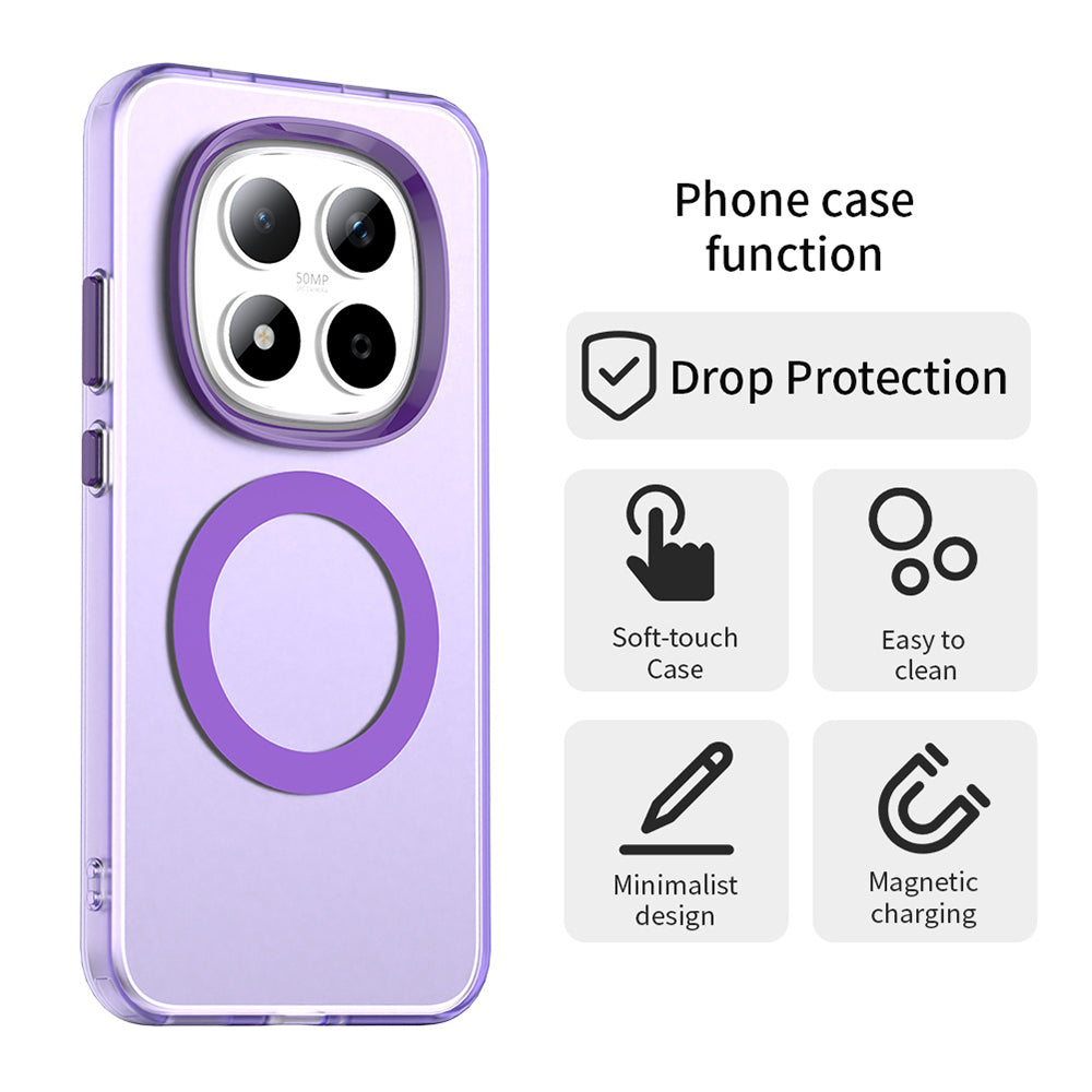 Husa MagSafe pentru Xiaomi Redmi Note 15 Pro 5G, Techsuit, CandyCase, Mov