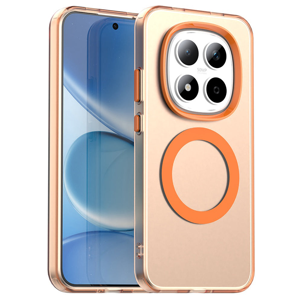 Husa MagSafe pentru Xiaomi Redmi Note 15 Pro 5G, Techsuit, CandyCase, Portocalie