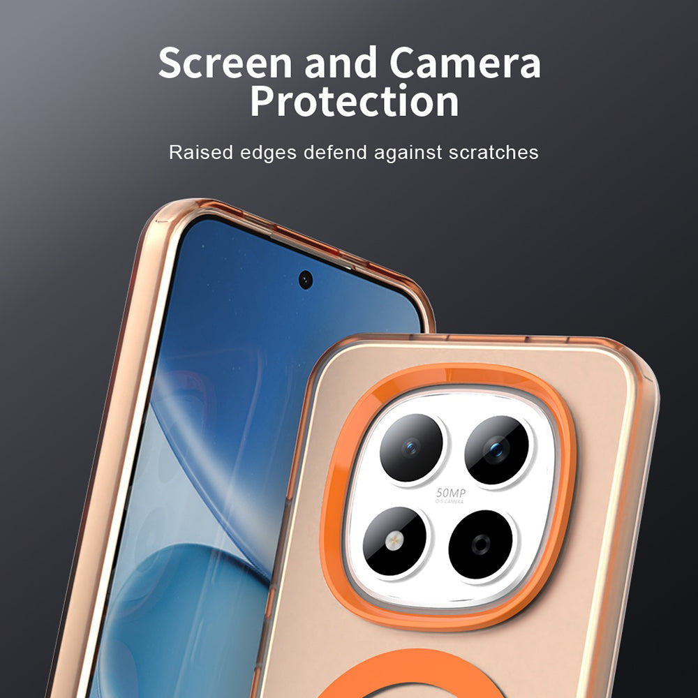 Husa MagSafe pentru Xiaomi Redmi Note 15 Pro 5G, Techsuit, CandyCase, Portocalie