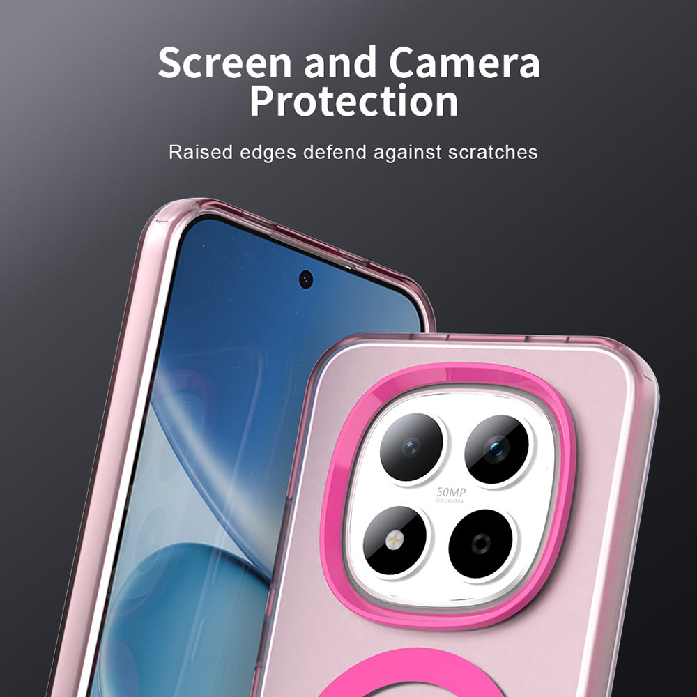 Husa MagSafe pentru Xiaomi Redmi Note 15 Pro 5G, Techsuit, CandyCase, Roz