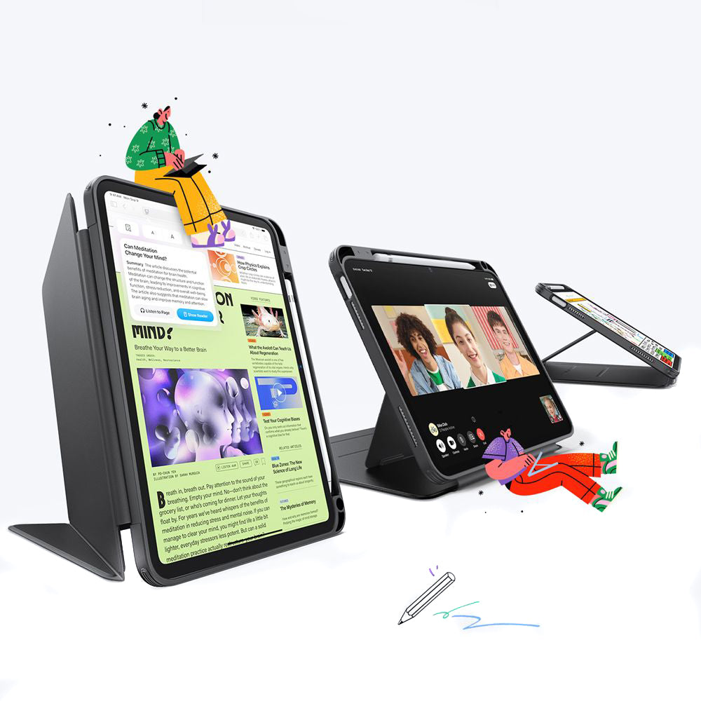 Husa pentru Apple iPad Air 13 (2025) / Air 13 (2024), ESR, Flip Hybrid, Neagra