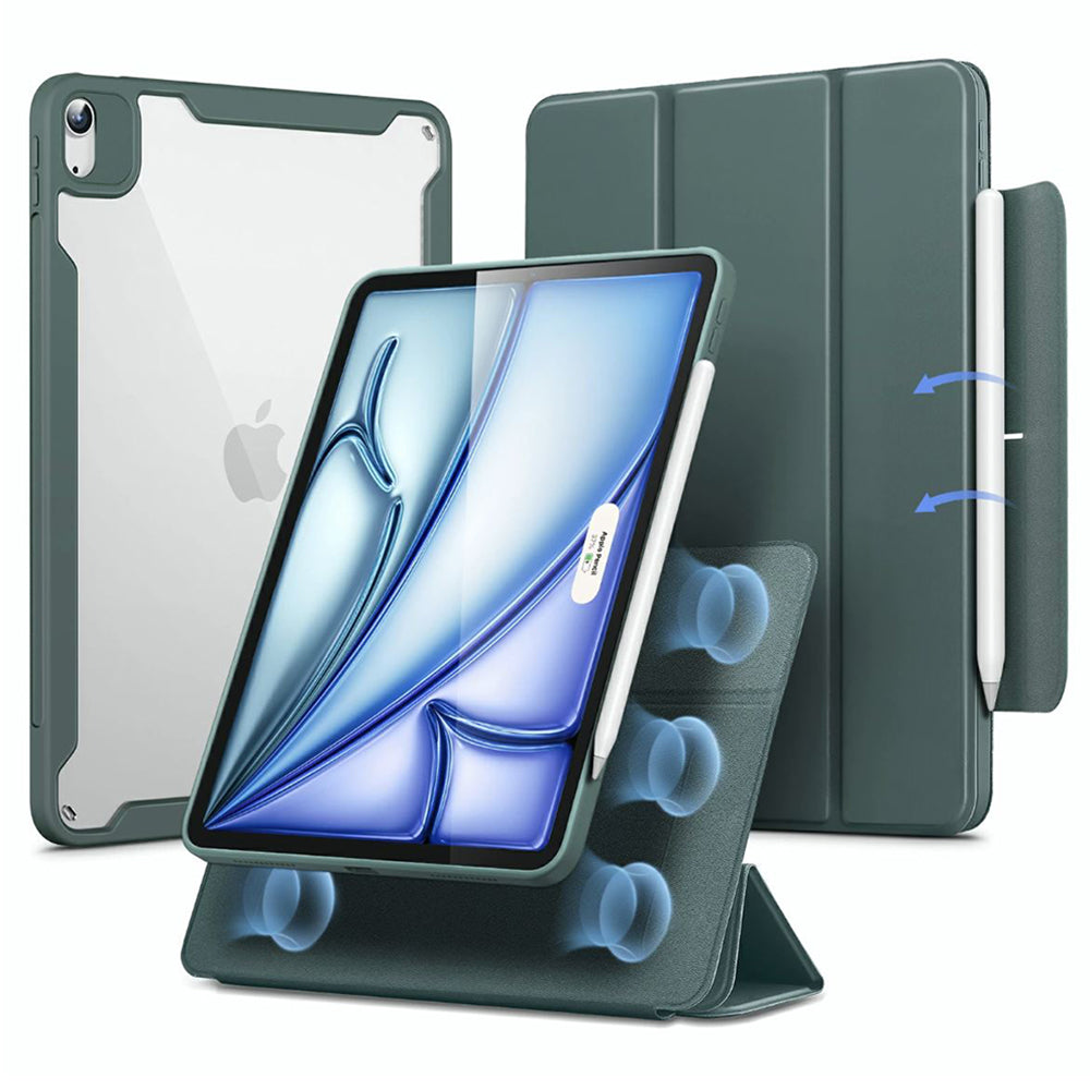 Husa pentru Apple iPad Air 11 (2026) / iPad Air 11 (2025) / Air 11 (2024) / Air (2022) / Air (2020), ESR, Rebound Hybrid, Verde Satinata