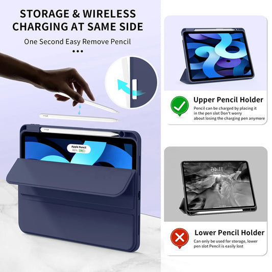 Husa pentru Apple iPad Air 11 (2026) / iPad Air 11 (2025) / Air 11 (2024), Techsuit, Flex Trifold, Gri
