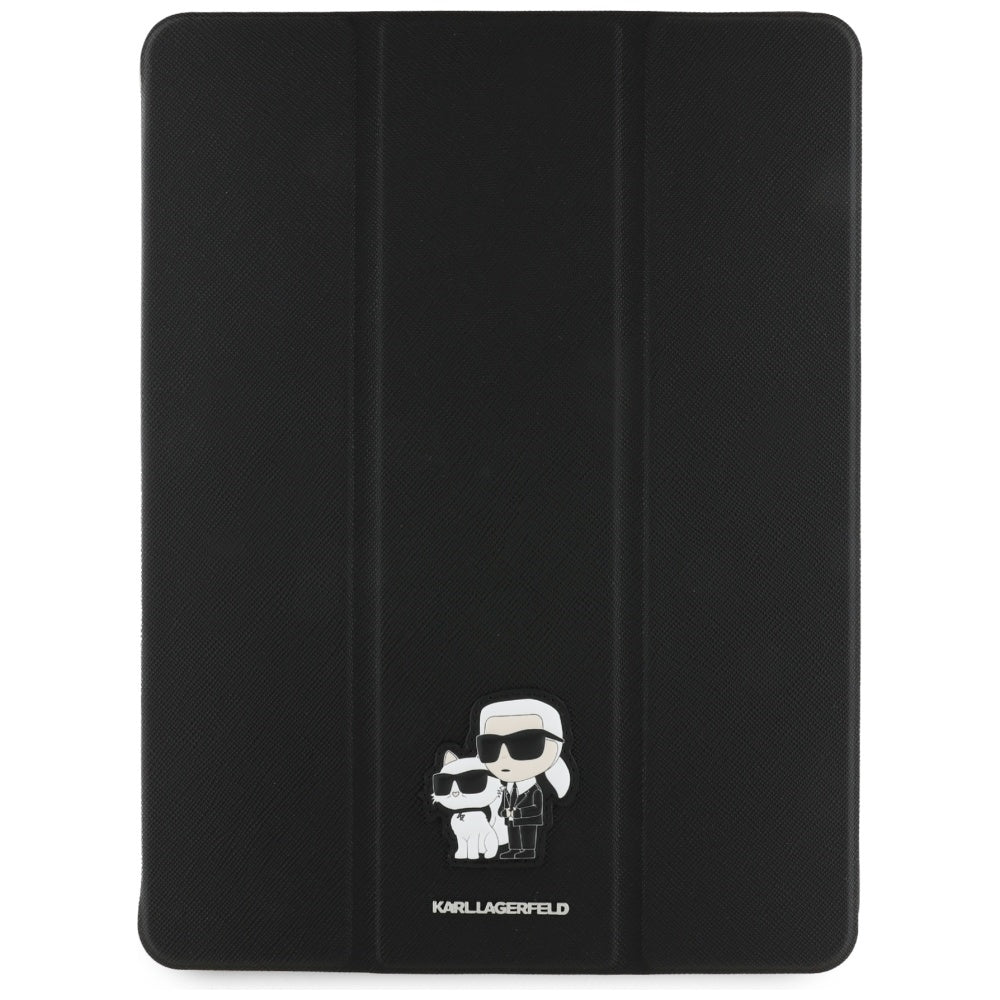 Husa pentru Apple iPad Air 13 (2026) / Air 13 (2025) / Air 13 (2024), Karl Lagerfeld, Saffiano Karl & Choupette, Neagra