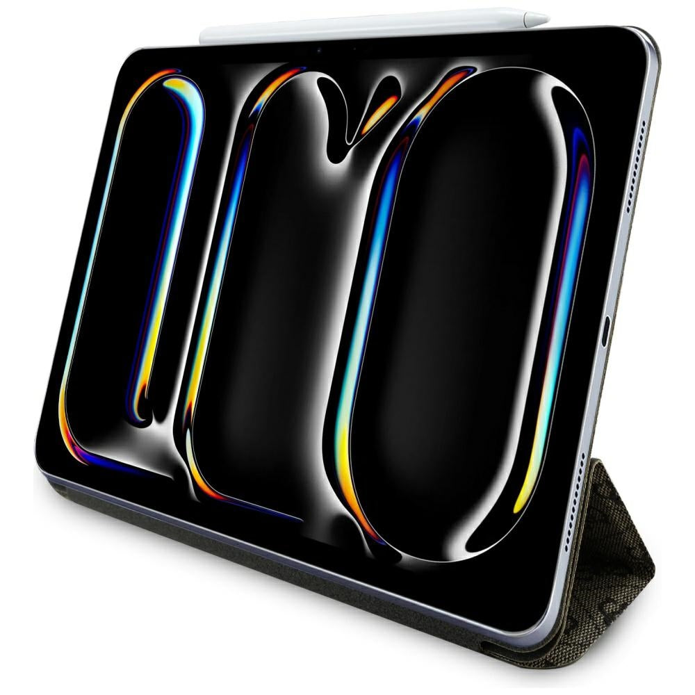 Husa pentru Apple iPad Pro 13 (2024), Guess, 4G Big Logo, Maro