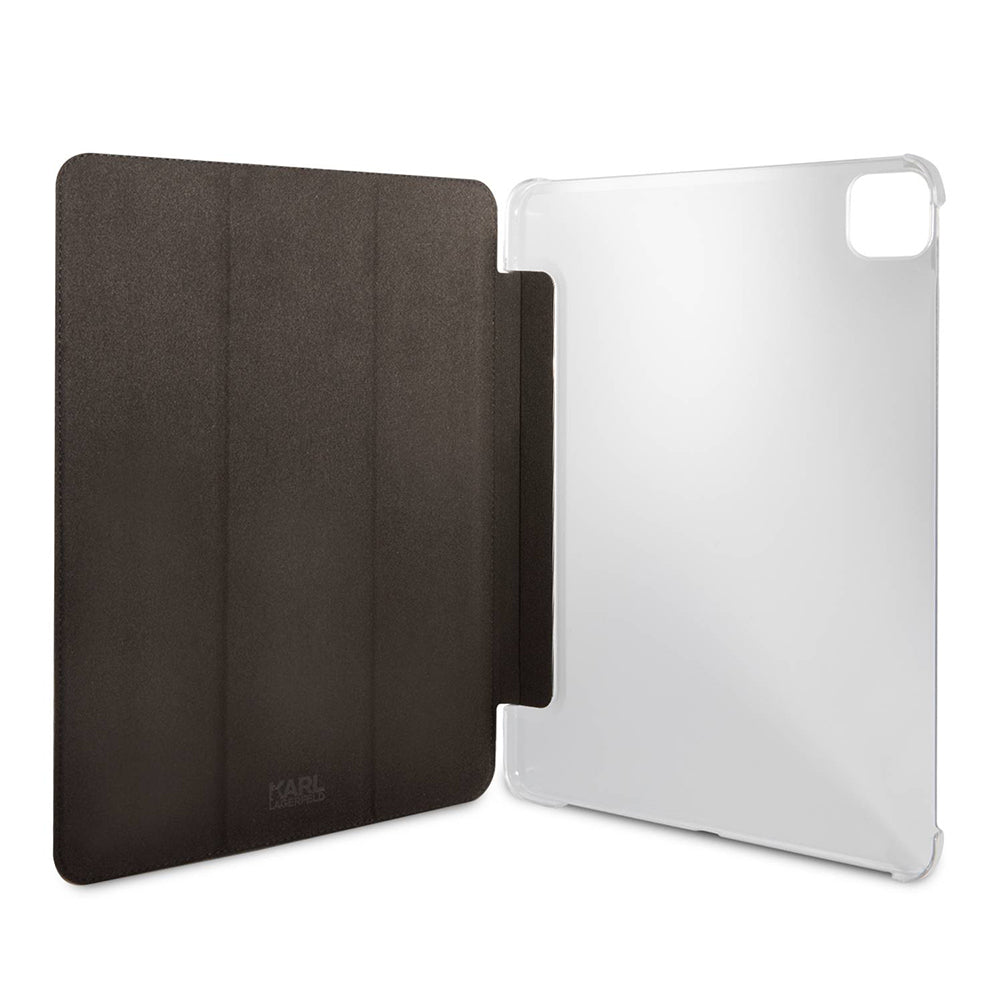 Husa pentru Apple iPad Pro 13 (2024), Karl Lagerfeld, Saffiano Karl & Choupette, Neagra