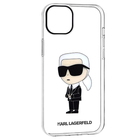Husa pentru Apple iPhone 14 Plus, Karl Lagerfeld, Ikonik Karl, Transparenta