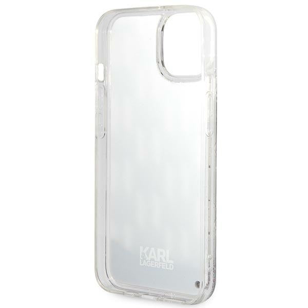 Husa pentru Apple iPhone 14 Plus, Karl Lagerfeld, Liquid Glitter Monogram, Neagra