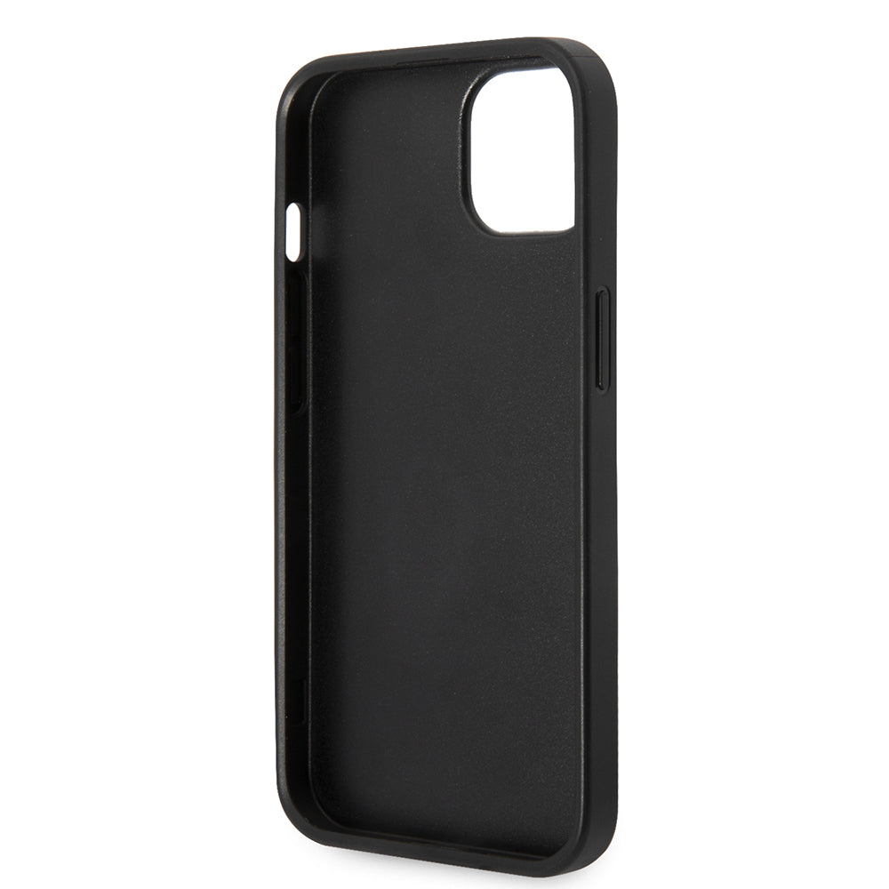 Husa pentru Apple iPhone 14 Plus, Karl Lagerfeld, Saffiano Karl's Head, Neagra