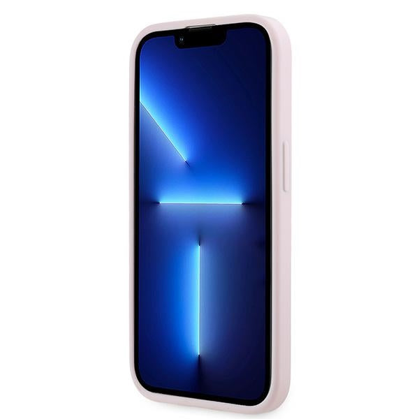 Husa pentru Apple iPhone 14 Pro Max, Karl Lagerfeld, Diagonal Quilted Script, Roz
