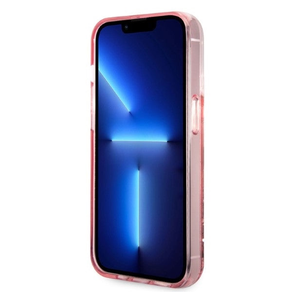 Husa pentru Apple iPhone 14 Pro Max, Karl Lagerfeld, Glitter Choupette's Head, Roz