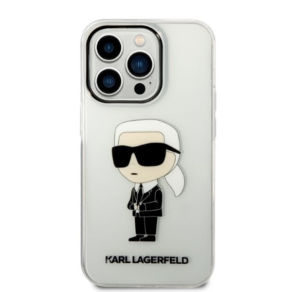 Husa pentru Apple iPhone 14 Pro Max, Karl Lagerfeld, Ikonik Karl, Transparenta