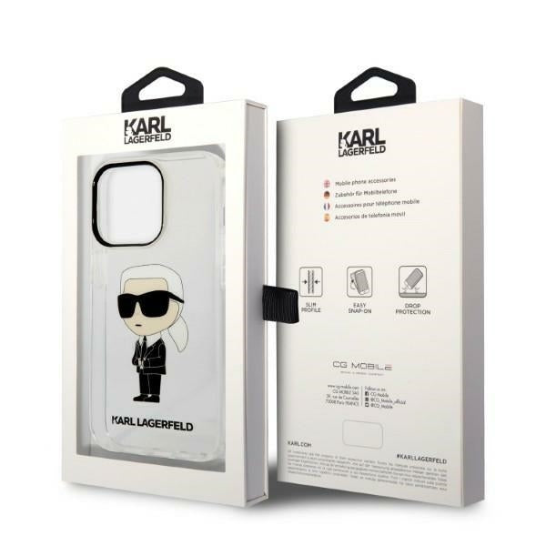 Husa pentru Apple iPhone 14 Pro Max, Karl Lagerfeld, Ikonik Karl, Transparenta