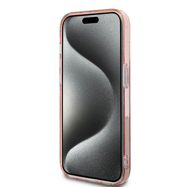 Husa pentru Apple iPhone 14 Pro Max, Karl Lagerfeld, IML Luxury Monogram Choupette's Head, Roz