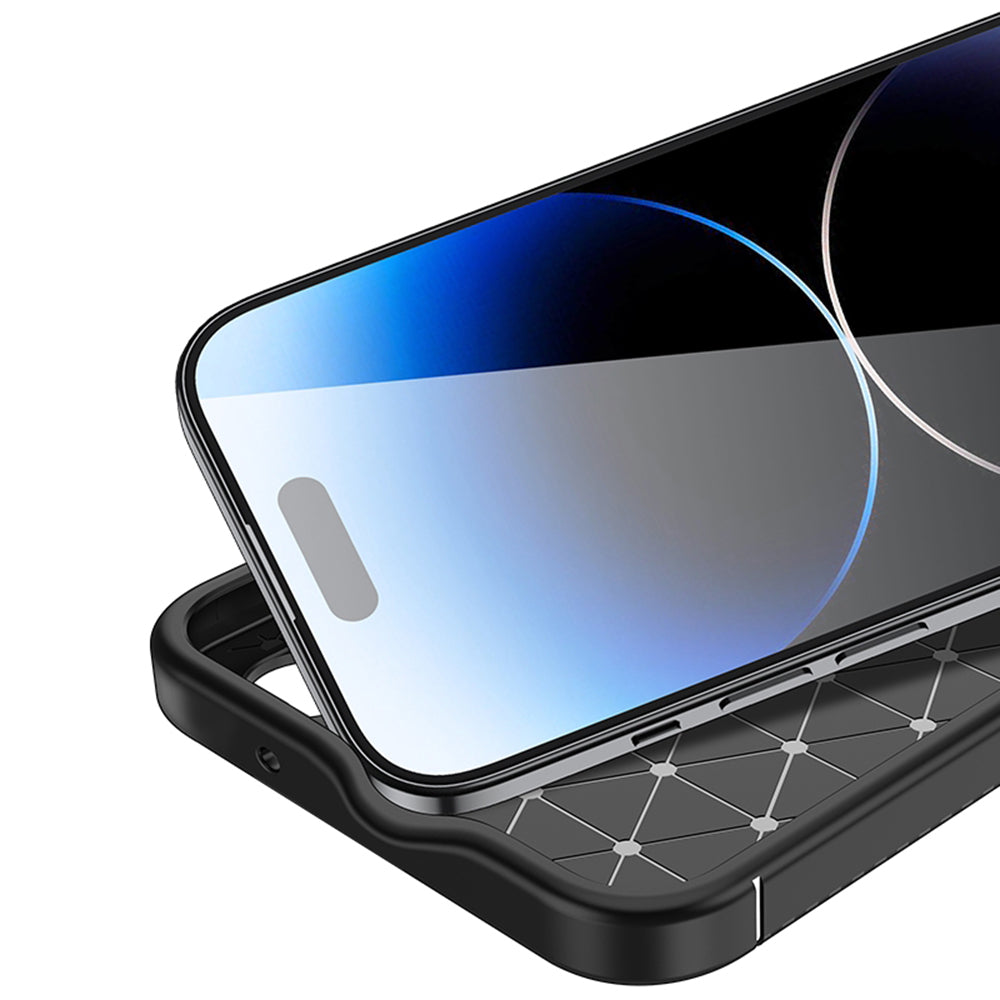 Husa pentru Apple iPhone 14 Pro, Techsuit, CarbonFiber, Neagra