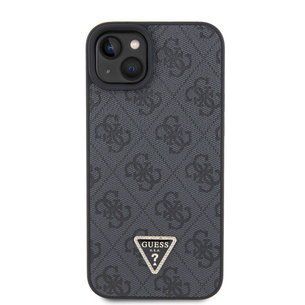 Husa pentru Apple iPhone 15 / 14, Guess, Crossbody 4G Metal Logo, Neagra