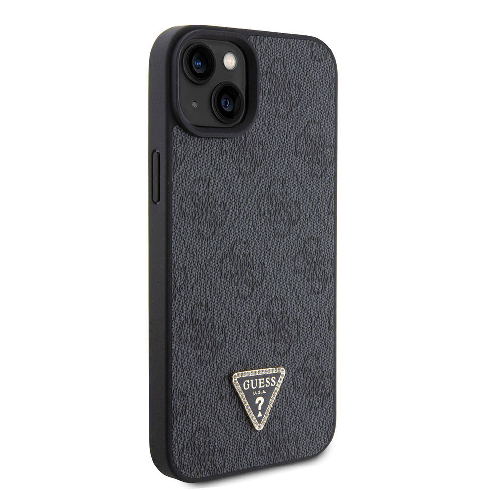 Husa pentru Apple iPhone 15 / 14, Guess, Crossbody 4G Metal Logo, Neagra