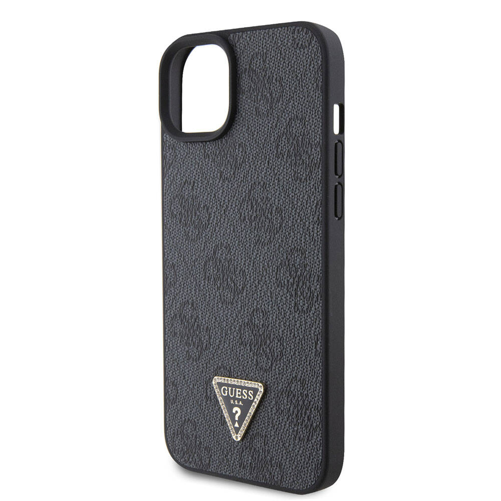 Husa pentru Apple iPhone 15 / 14, Guess, Crossbody 4G Metal Logo, Neagra