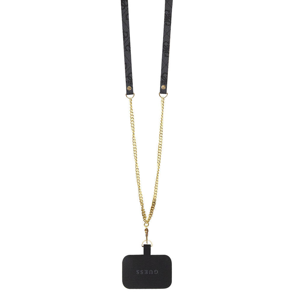 Husa pentru Apple iPhone 15 / 14, Guess, Crossbody 4G Metal Logo, Neagra