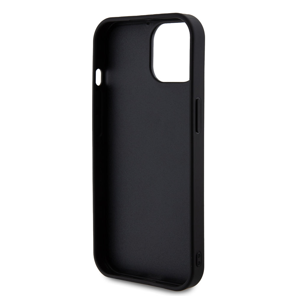 Husa pentru Apple iPhone 15, Guess, Rhinestone Metal Logo, Galbena