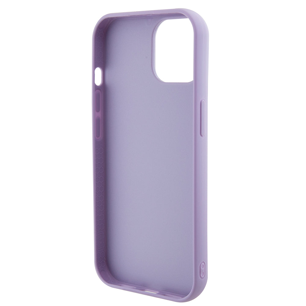Husa pentru Apple iPhone 15, Guess, Sequin Script Metal, Mov