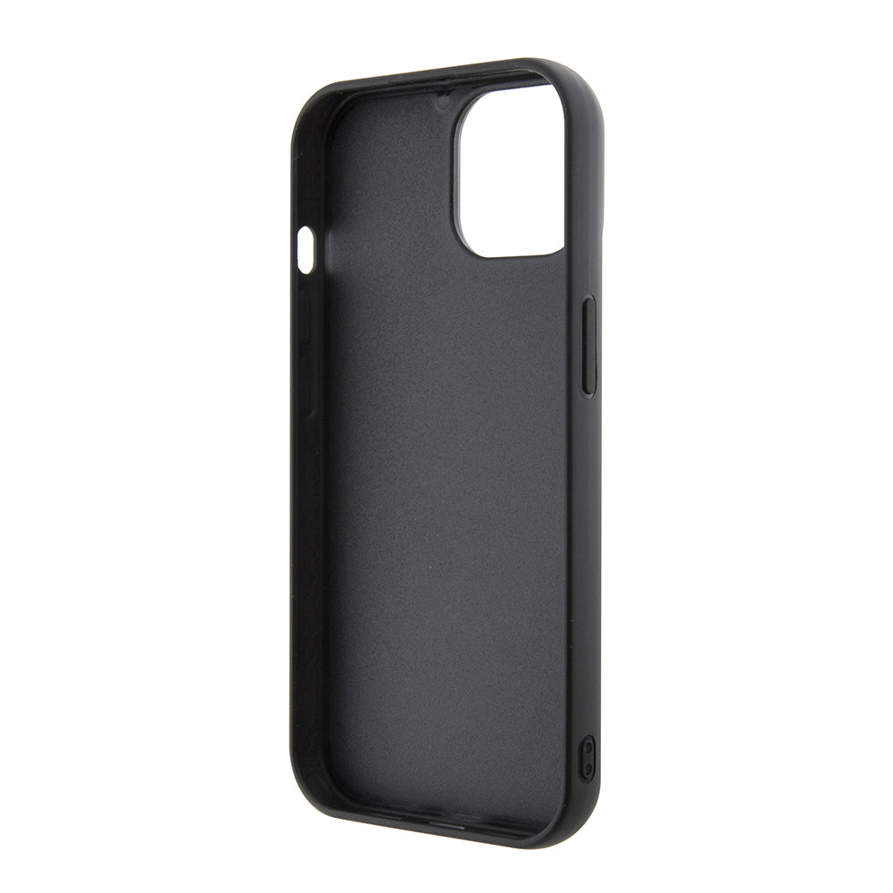 Husa pentru Apple iPhone 15, Karl Lagerfeld, 3D Rubber Multi Logo, Neagra
