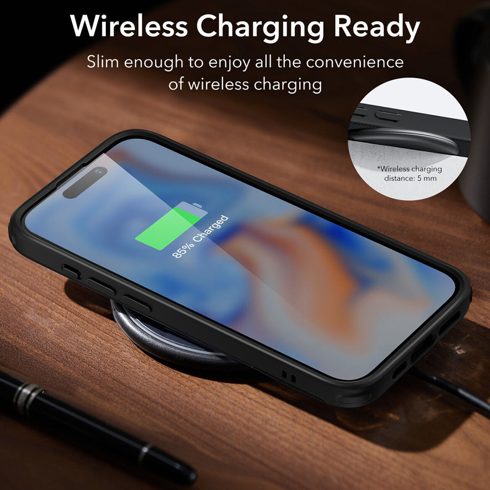 Husa pentru Apple iPhone 15 Plus, ESR, Air Shield Boost Kickstand, Neagra
