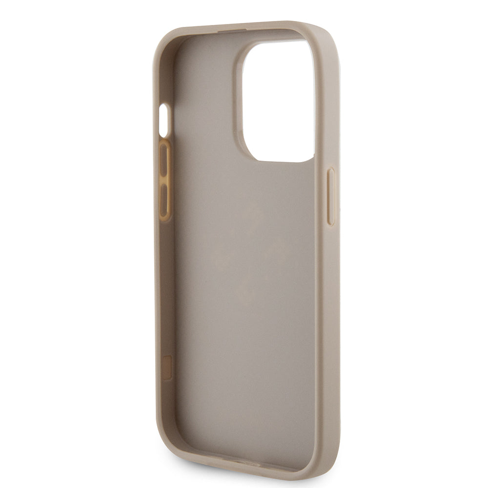 Husa pentru Apple iPhone 15 Pro, Guess, Perforated 4G, Aurie