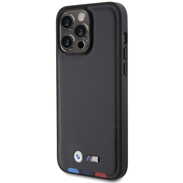 Husa pentru Apple iPhone 15 Pro Max, BMW, Stamp Tricolor, Neagra