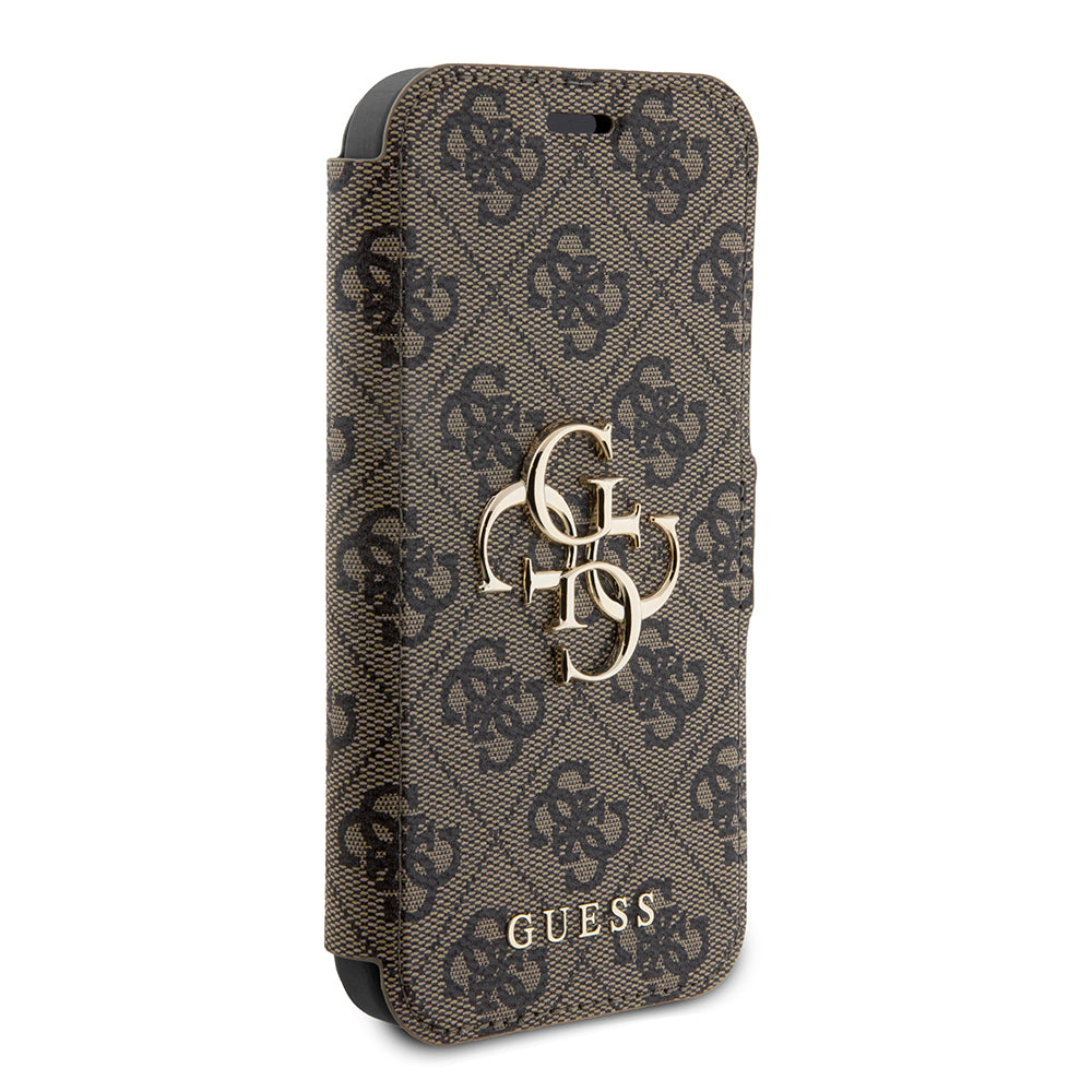 Husa pentru Apple iPhone 15 Pro Max, Guess, 4G Book, Maro