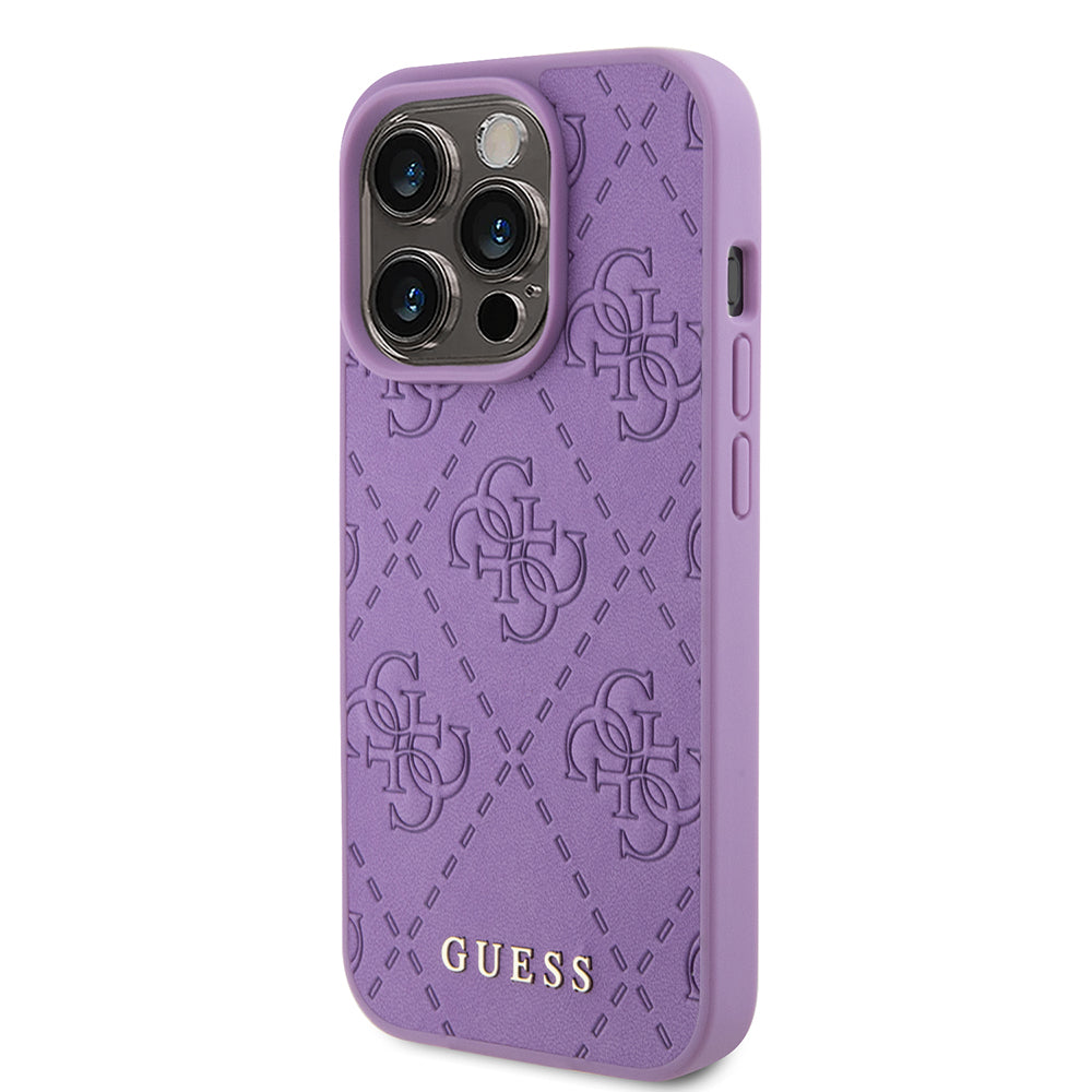 Husa pentru Apple iPhone 15 Pro Max, Guess, 4G Stamped, Mov Deschis
