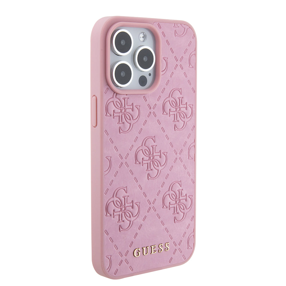 Husa pentru Apple iPhone 15 Pro Max, Guess, 4G Stamped, Roz