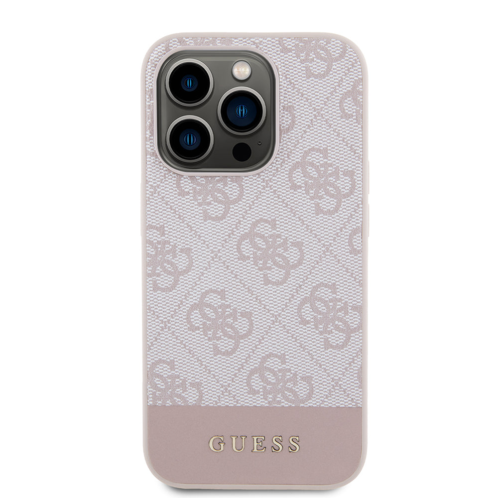 Husa pentru Apple iPhone 15 Pro Max, Guess, 4G Stripe, Roz