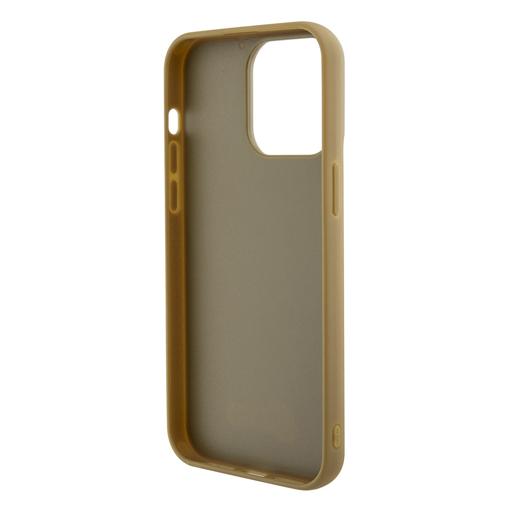 Husa pentru Apple iPhone 15 Pro Max, Guess, Disco Metal Script, Aurie