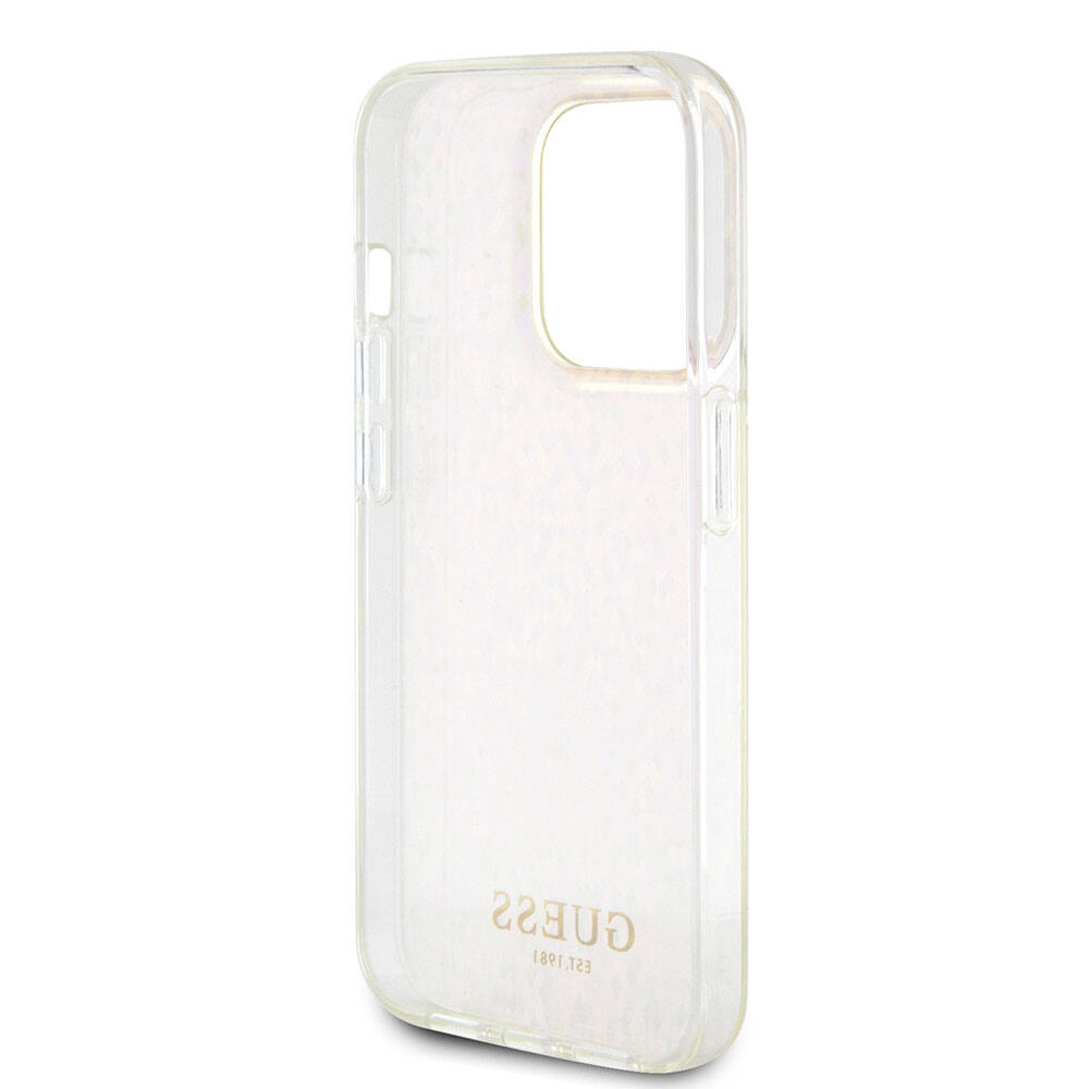 Husa pentru Apple iPhone 15 Pro Max, Guess, IML Faceted Mirror Disco Iridescent, Roz