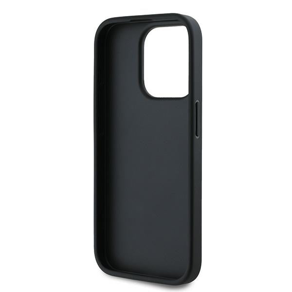Husa pentru Apple iPhone 15 Pro Max, Karl Lagerfeld, Diagonal Quilted Script, Neagra