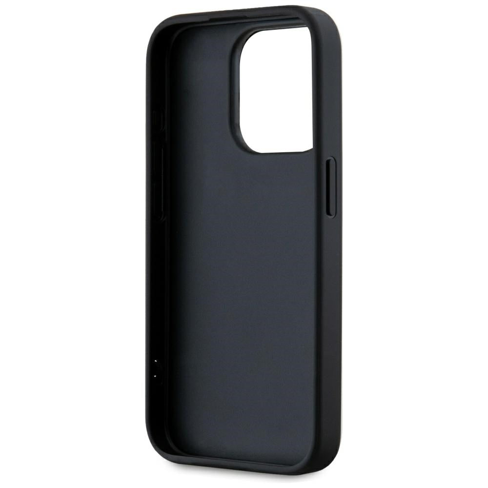 Husa pentru Apple iPhone 15 Pro Max, Karl Lagerfeld, Saffiano Athleisure Stripes with Strap, Roz