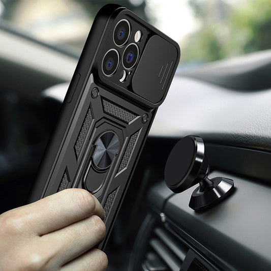 Husa pentru Apple iPhone 15 Pro, Techsuit, CamShield, Neagra