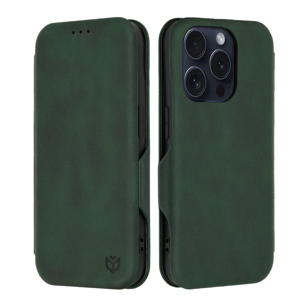 Husa pentru Apple iPhone 15 Pro, Techsuit, Safe Wallet Plus, Verde